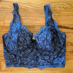 VS Dream Angels Lined Demi Bustier Blue 36DD